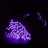 Christmas Fairy Light Solar 100LED 7.5m Total Length Purple 2 Functions – image 2