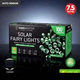 Christmas Fairy Light Solar 100LED 7.5m Total Length Green 2 Functions – image 4