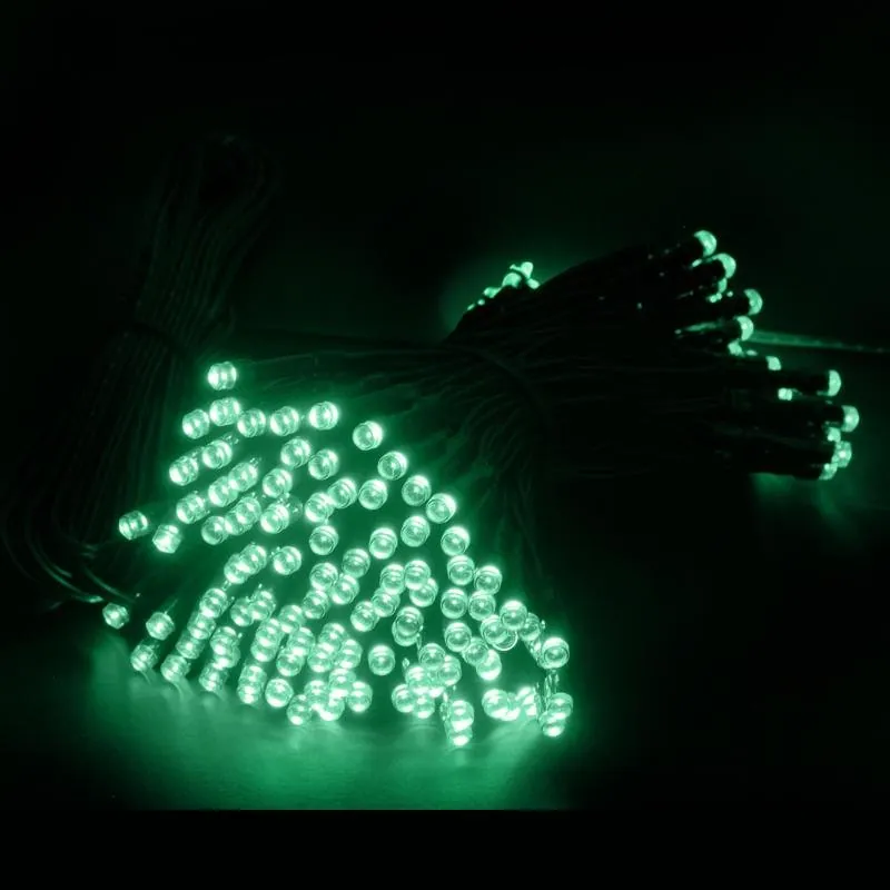 Christmas Fairy Light Solar 100LED 7.5m Total Length Green 2 Functions – image 2