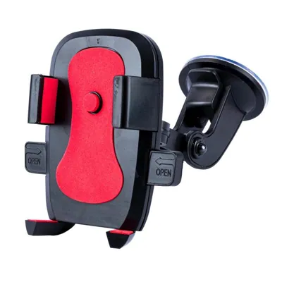 Phone Mount Suction Short Arm 360 Degree Adjustable Swivel Head, Red