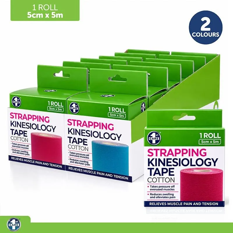 Tape Kinesiology Water-Resistant 5cm X 5m - Assorted Pink, Blue – image 3