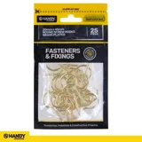 Bag of Round Screw Hooks Brass Plated 20mm X 45mm 25pc – image 4