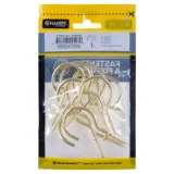 Bag of Round Screw Hooks Brass Plated 35mm X 70mm 10pc – image 3