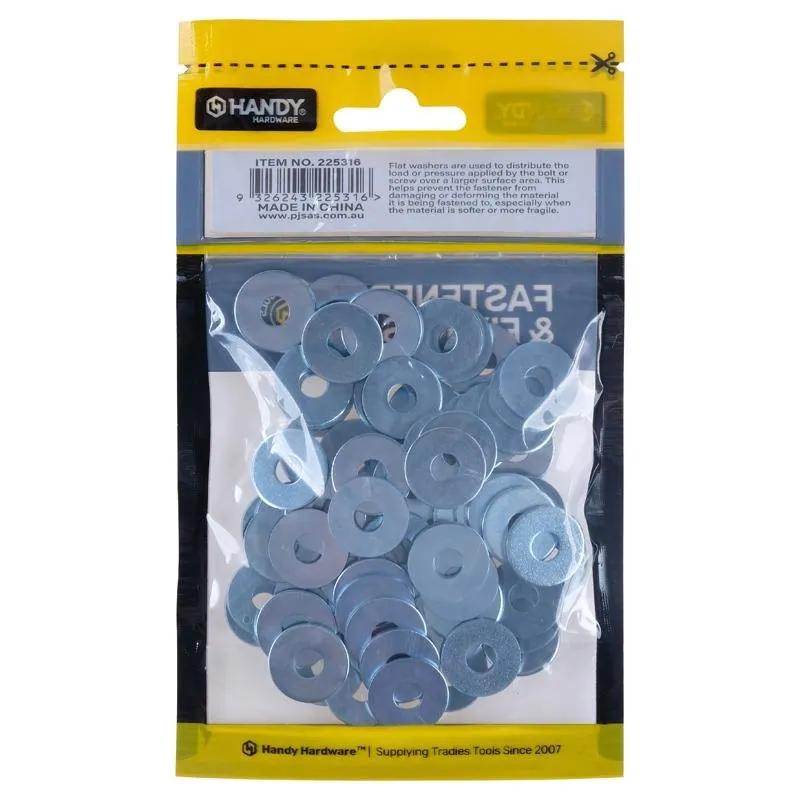 Bag of M6 Flat Washer 6.0mm Inner, 17mm Outer Zinc Plated 80pc – image 3