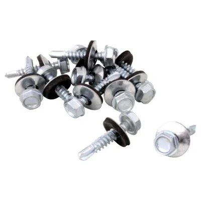 Christmas Bag of Hex Head Self Drilling Screws Yellow Zinc Plated 4.8mm X 25mm 30pc