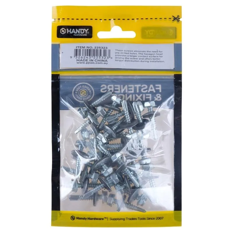 Christmas Bag of Hex Head Self Drilling Screws Yellow Zinc Plated 4.8mm X 25mm 30pc – image 3