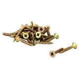 Bag of Countersunk Chipboard Mdf Screws Yellow Zinc Plated 5mm X 30mm 50pc – image 1