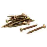 Bag of Countersunk Chipboard Mdf Screws Yellow Zinc Plated 6mm X 60mm 20pc – image 1