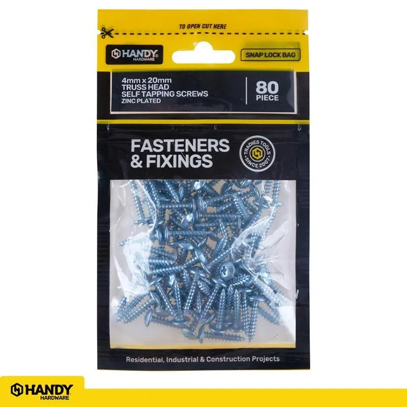 Christmas Bag of Truss Head Self Tapping Screws Zinc Plated 4mm X 20mm 80pc – image 4