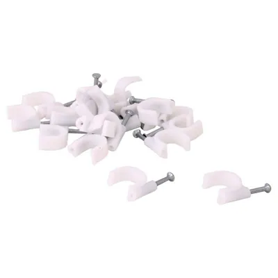 Bag of Round Cable Clips 10mm X 10mm 80pc