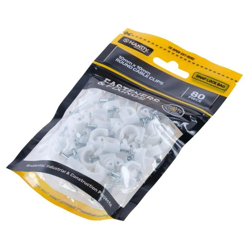 Bag of Round Cable Clips 10mm X 10mm 80pc – image 2