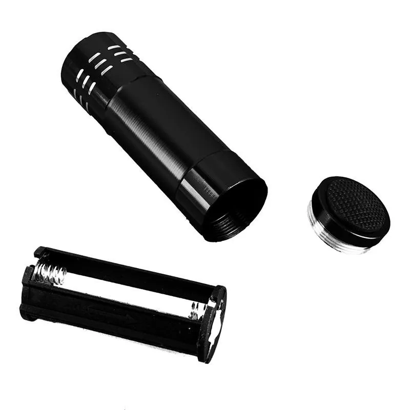 Flashlight Battery Operated 9 LED Red, Black, Blue & Silver Assorted 8.3cm X 2.5cm (Requires 3 X AAA Batteries, Not Included) – image 2