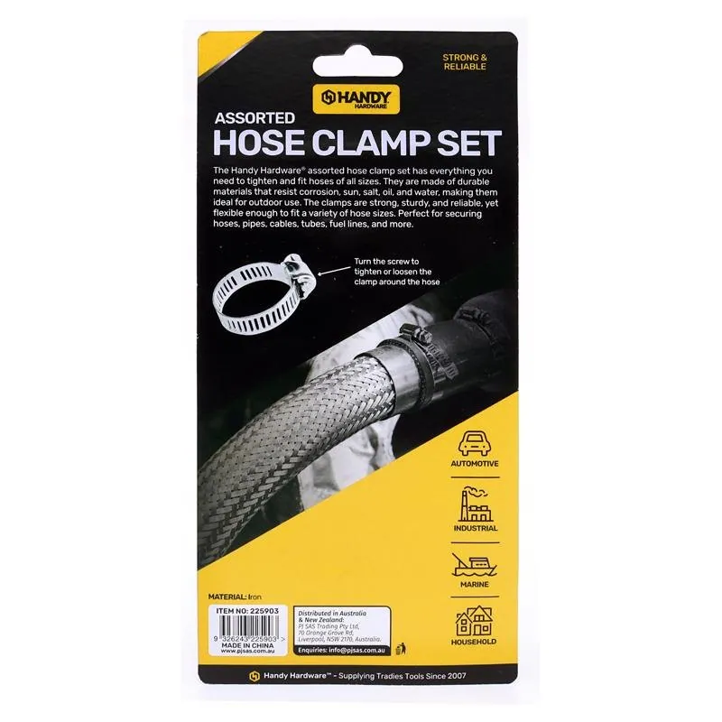Hose Clamp Set Value Pack 12pc (Sizes Vary From 15mm To 29mm) – image 3