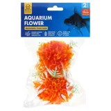 Fish Flower Aquarium Decoration with Shell Base 2pk - 3 Assorted Colours – image 1