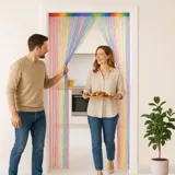 Curtain String Door Multi Colour 200cm X 90cm – image 1