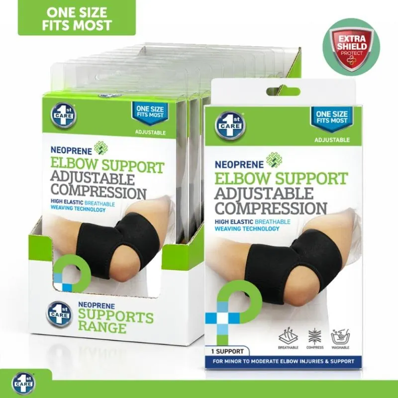 Support Premium Elbow Wrap & Strap (Adjustable) - Neoprene – image 4