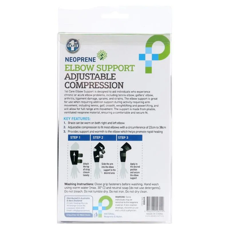 Support Premium Elbow Wrap & Strap (Adjustable) - Neoprene – image 3