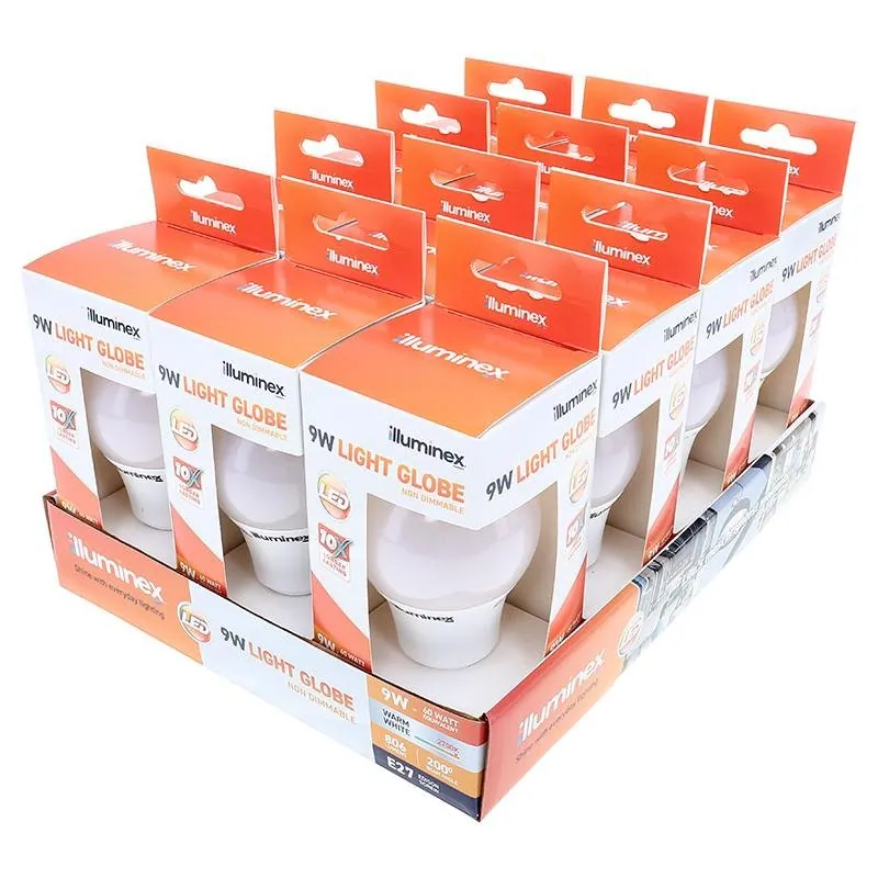 Bulb 9W LED Light - Warm White - E27 (Screw) – image 3