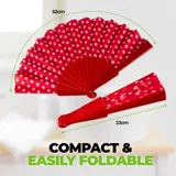 Fan Handheld Fold Out 23cm Height 42cm Wide (Open) – image 2