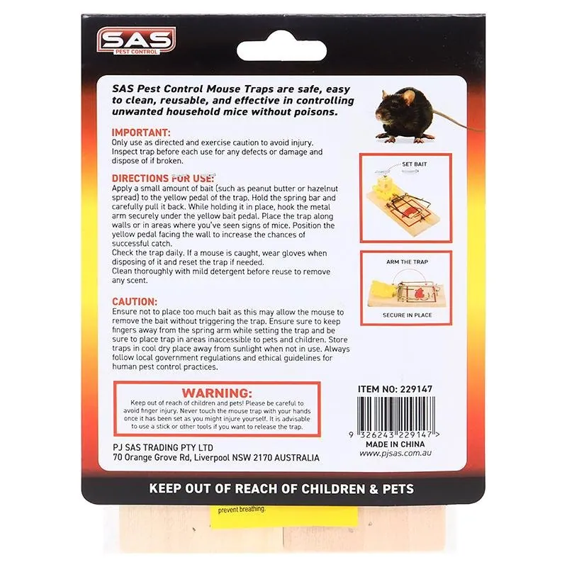 Mouse Trap Wooden 2pk 10cm X 4.5cm – image 3