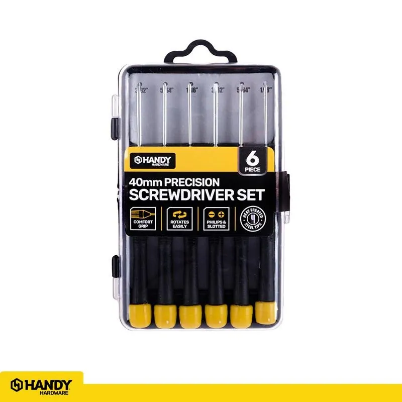 Screwdriver Set Precision in Storage Case 6pc (Includes 3pc X Phillips & 3pc X Flat Head) – image 4