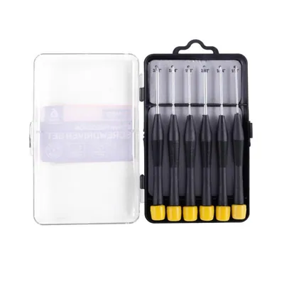 Screwdriver Set Precision in Storage Case 6pc (Includes 3pc X Phillips & 3pc X Flat Head)