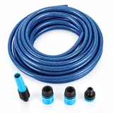 Hose Set 5pc Green Includes: 15m X 12mm Hose, 2 X 12mm Hose Connectors, 1 X Adjustable Spray Nozzle & 1 X Universal Tap Adaptor for 1" or 3/4" – image 1