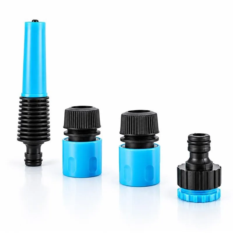 Hose Set 5pc Green Includes: 15m X 12mm Hose, 2 X 12mm Hose Connectors, 1 X Adjustable Spray Nozzle & 1 X Universal Tap Adaptor for 1" or 3/4" – image 2