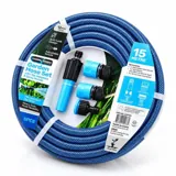 Hose Set 5pc Green Includes: 15m X 12mm Hose, 2 X 12mm Hose Connectors, 1 X Adjustable Spray Nozzle & 1 X Universal Tap Adaptor for 1" or 3/4" – image 3