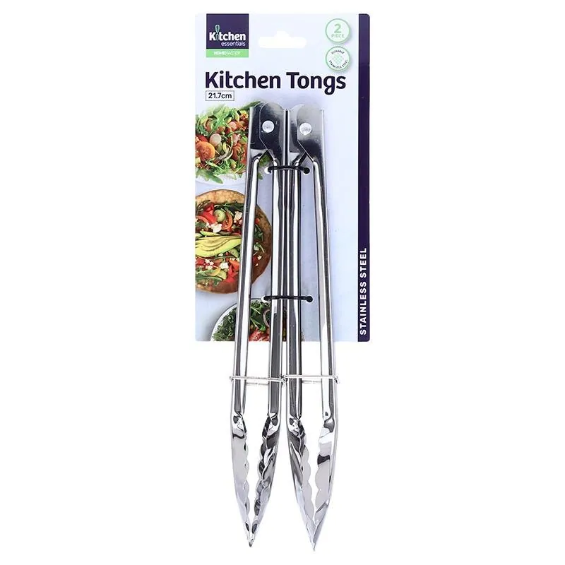 Stainless Steel Tongs 21.7cm 2pk – image 4