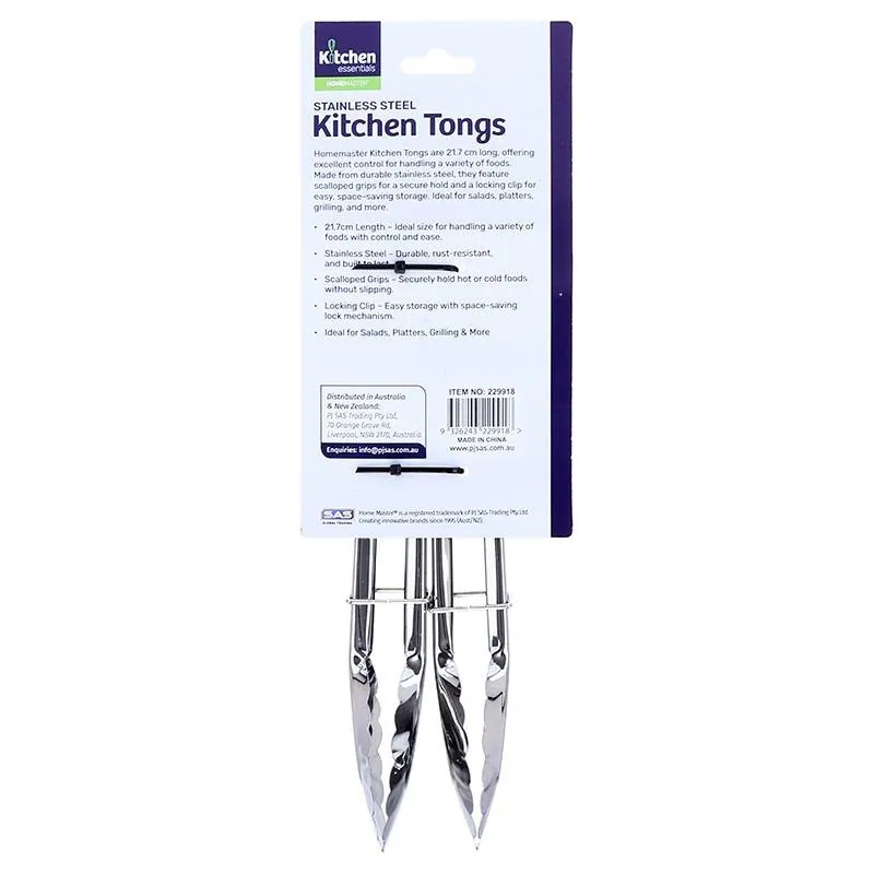 Stainless Steel Tongs 21.7cm 2pk – image 3