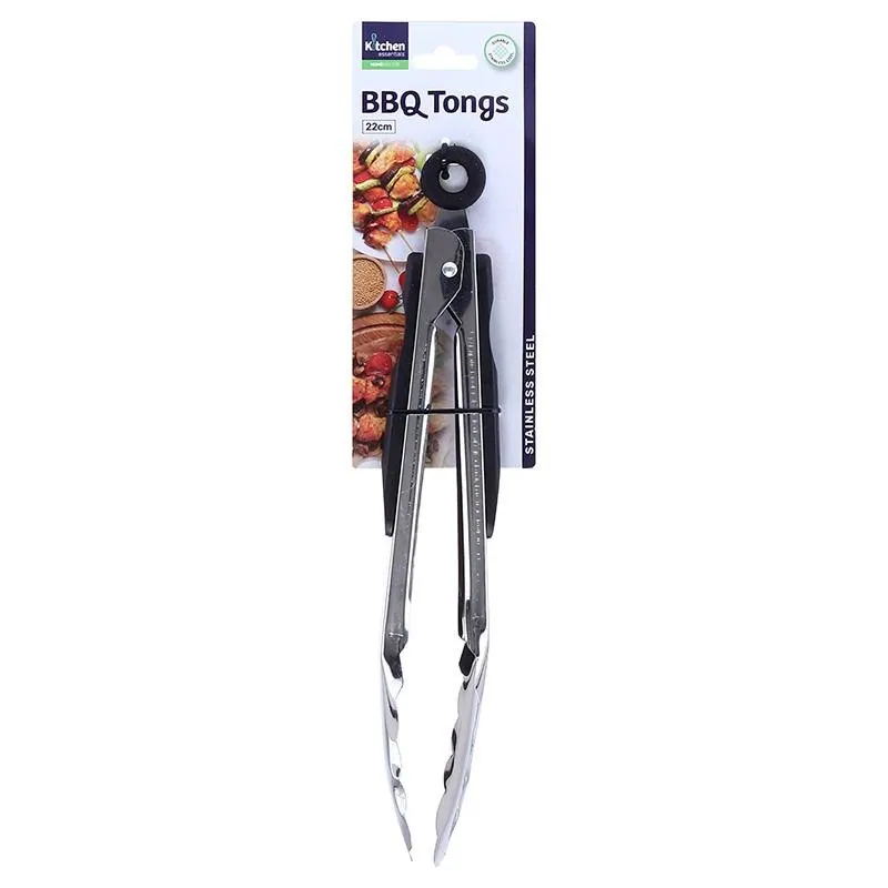 Stainless Steel Tongs BBQ 22cm 1pk – image 4