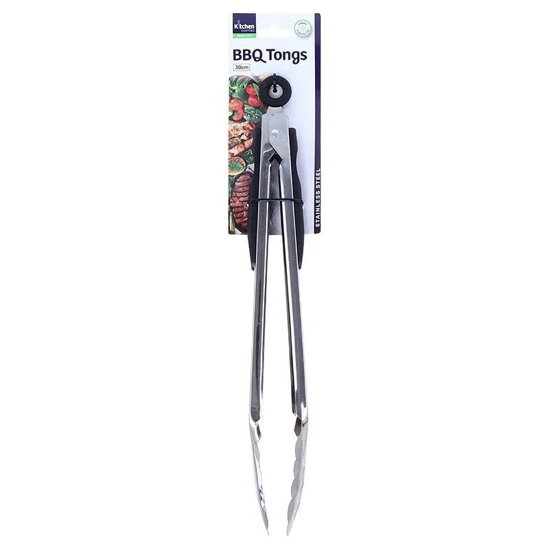Stainless Steel Tongs BBQ 30cm 1pk – image 4