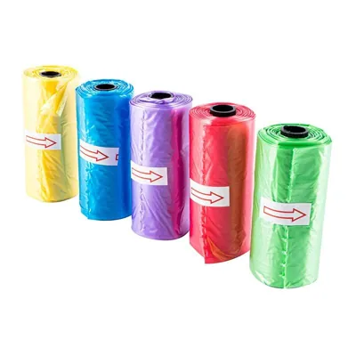 Dog Clean Up Refill Bags 5 Rolls X 15pc Bag Size 30cm X 14cm