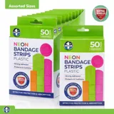 Bandage Strips Neon Assorted Sizes 50pk - Plastic (pe) – image 4