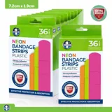 Bandage Strips Neon 7.2cm X 1.9cm 36pk - Plastic (pe) – image 4
