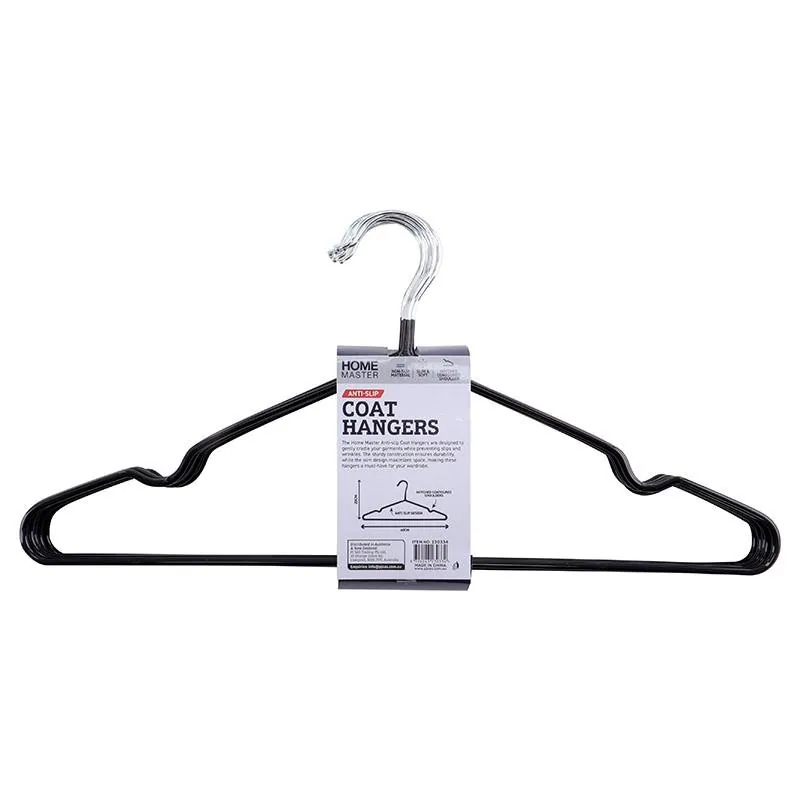 Coat Hanger PVC Coated Anti Slip Assorted Colours 8pk – image 3