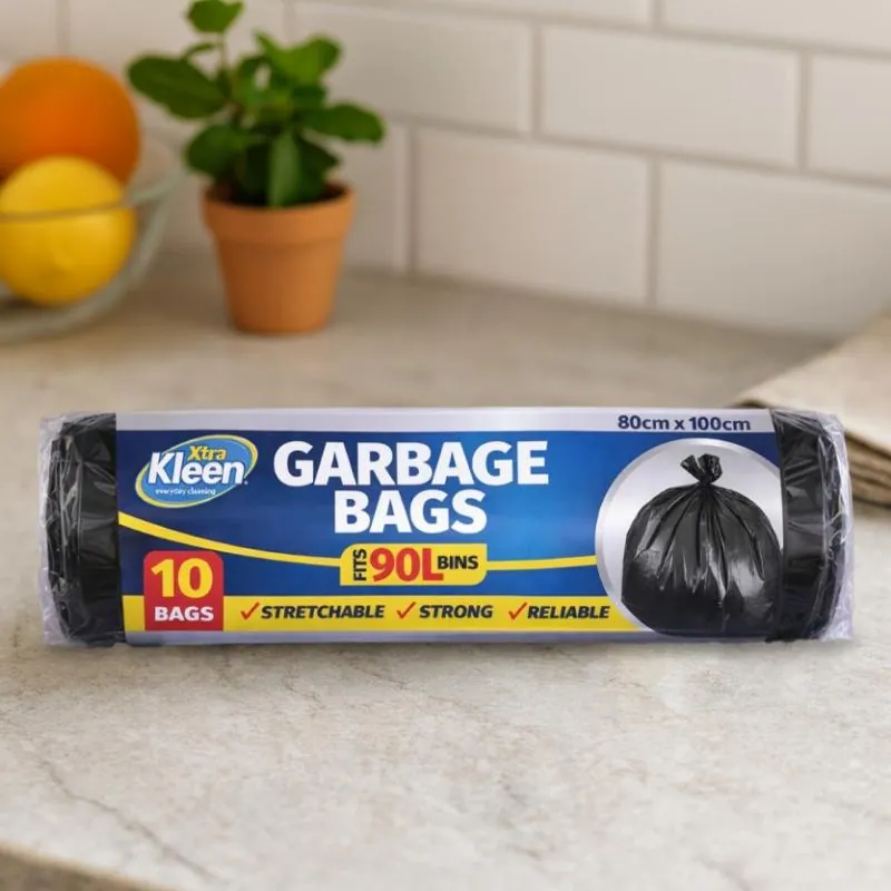 Garbage Bags Multi-Purpose 90l - 10pk - 80cm X 100cm - Black – image 2