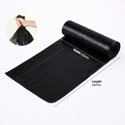 Garbage Bags XXL Council Bin Liners 240l - 10pk - 113cm X 147cm - Black