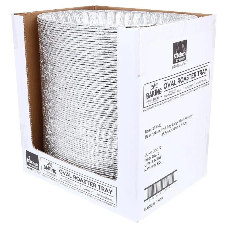 Foil Tray Large Oval Roaster 45.5cm X 36cm X 5.5cm (8.4L) – image 3