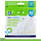 Dental Floss Picks in Resealable Bag - Plastic - 50pk – image 4