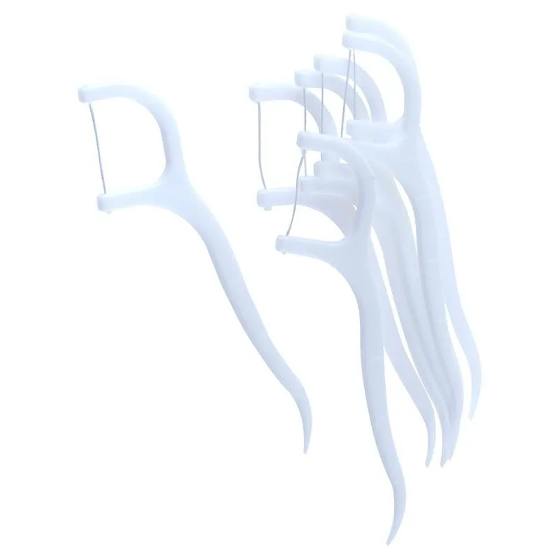 Dental Floss Picks in Resealable Bag - Plastic - 50pk – image 2