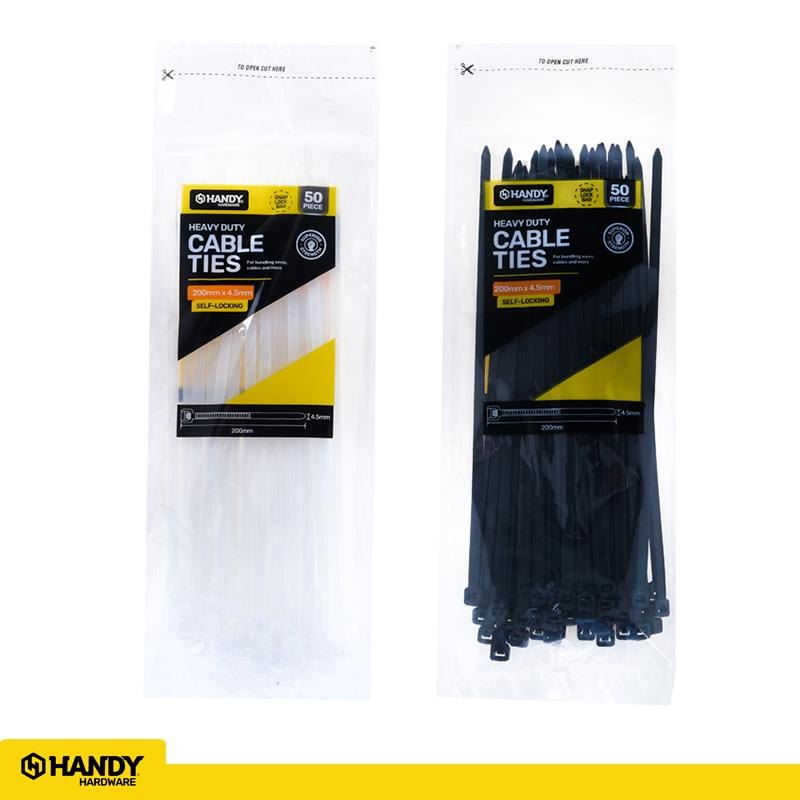 Cable Ties 200mm (50 Pack, Black or Clear) — photo 3 of 4