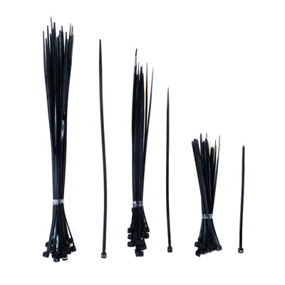 Cable Ties Black & Clear Assorted in Carton Assorted Size 75pc