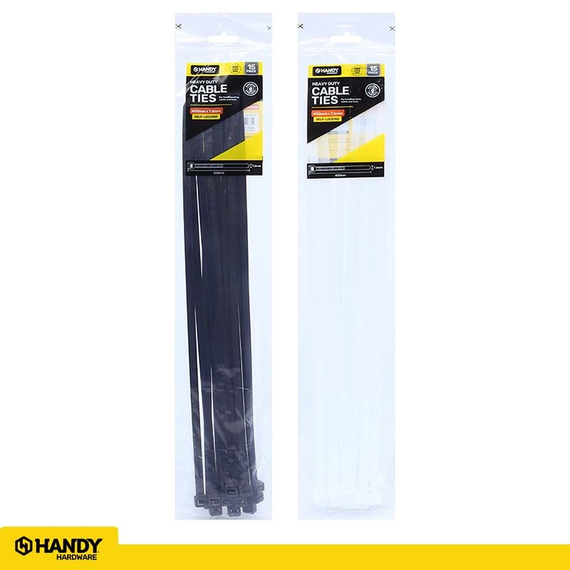 Heavy Duty Cable Ties 400mm (15 Pack, Black or Clear) — photo 3 of 4