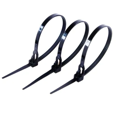 Cable Ties Releasable Black 150mm X 3.6mm 40pc