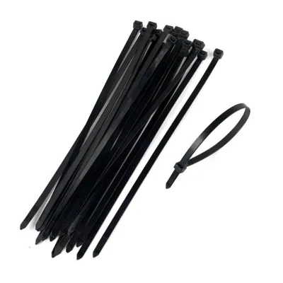 Cable Ties Black & Clear Assorted in Carton Heavy Duty Wide 295mm X 8mm 20pc