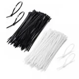 Cable Ties Bulk Pack Black & Clear Assorted in Carton 200mm X 3.6mm 200pc – image 1