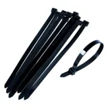 Cable Ties Black & Clear Assorted in Carton Extra Wide Heavy Duty 300mm X 12mm 10pc – image 1