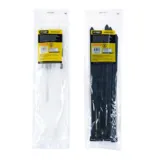 Cable Ties Black & Clear Assorted in Carton Extra Wide Heavy Duty 300mm X 12mm 10pc – image 2